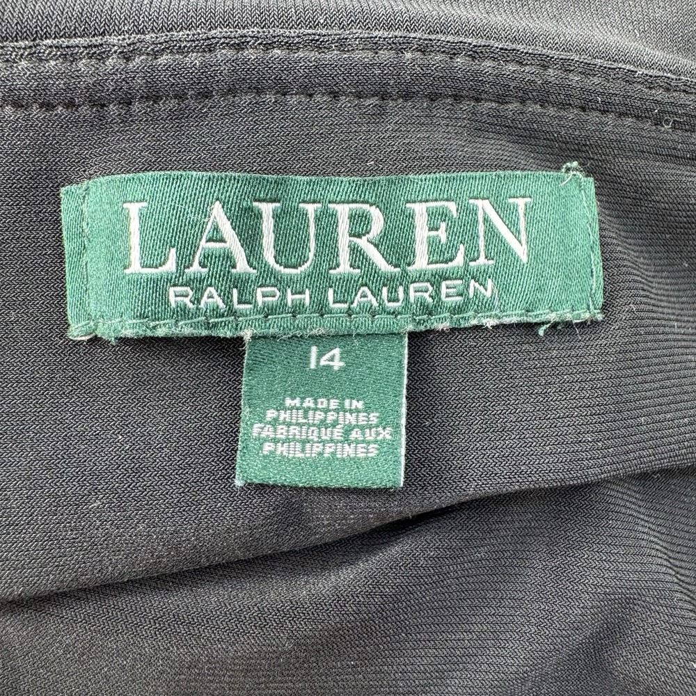 Lauren Ralph Lauren Jersey‎ Cape Dress Women's Size 14 Elegant Classy Career - Picture 3 of 13